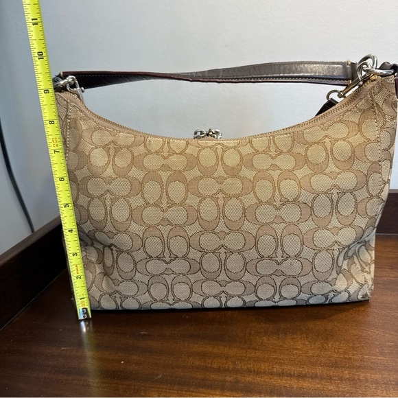 Coach Outline Signature East West Celeste Convertible Hobo Brown, With Wear P - Picture 4 of 16
